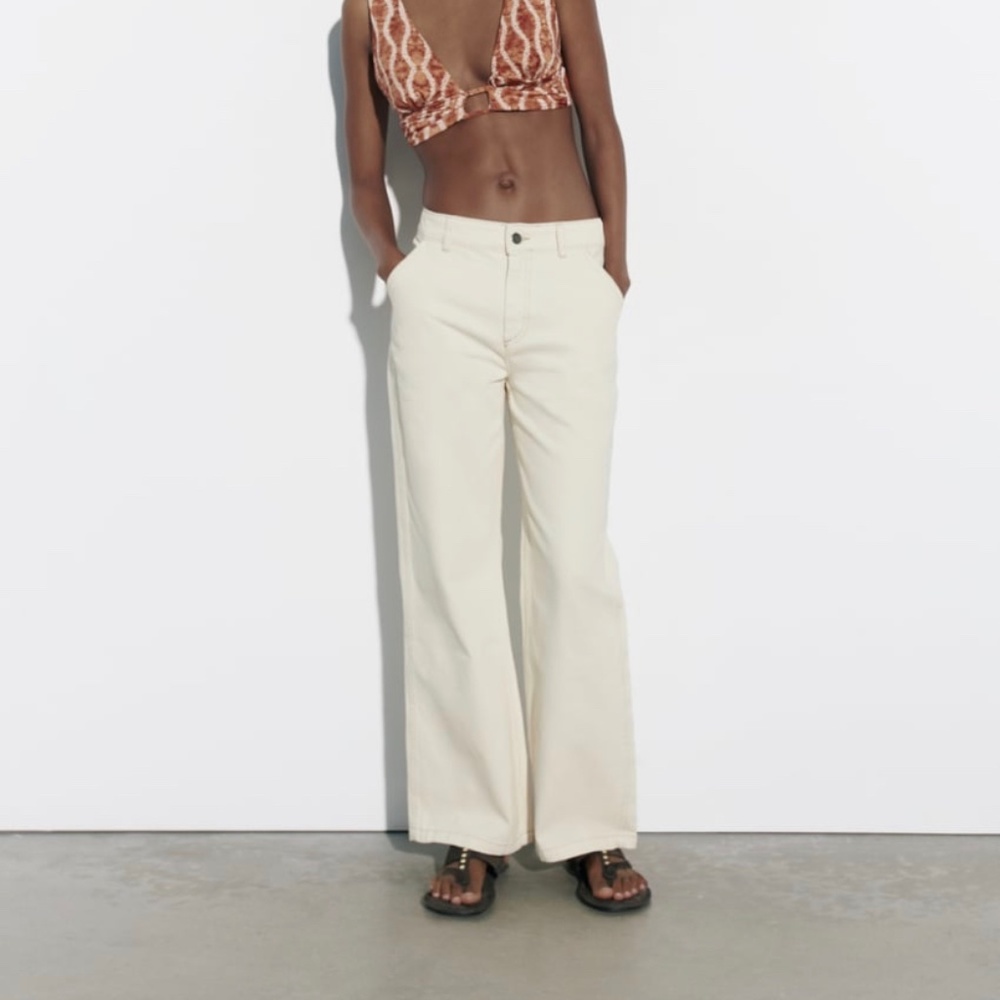 Zara jeans flare leg high rise